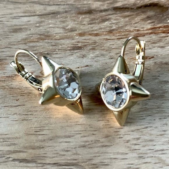 Dyrberg/Kern Starshine Swarovski crystal star earrings - Picture 5 of 5